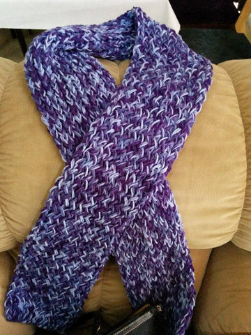 handmade purple scarf